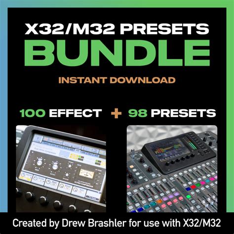 Channel Presets Library for the Behringer X32 & Midas M32 .